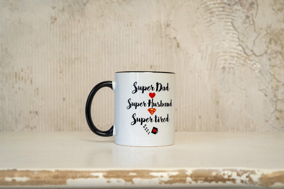 Super Dad bögre Super Dad bögre fekete  füllel
